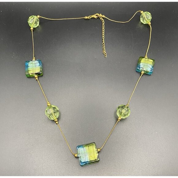 Lot of 3 Boho Statement Necklaces Multistrand Seed Beads Acrylic Bib Art Glass - Picture 8 of 13